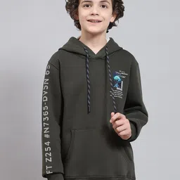 Monte Carlo Boys Typography Printed Hooded Pullover-picture-0