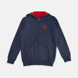Pantaloons Junior Boys Blue Hooded Sweatshirt-image-95