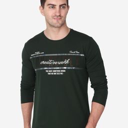 Steele Typography Printed Pure Cotton Pullover-image-77