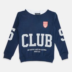 Pantaloons Junior Boys Navy Blue Cotton Printed Hooded Sweatshirt-picture-25
