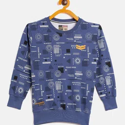 Duke Boys Blue Printed Fleece Sweatshirt-picture-27