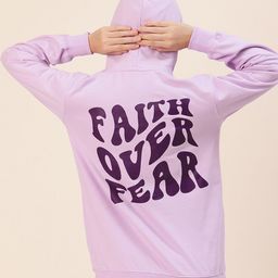 Lounge Dreams Women Lavender Printed Hooded Cotton Sweatshirt-image-97