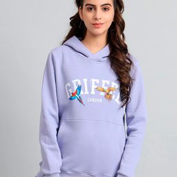 GRIFFELTypography Printed Hooded Fleece Sweatshirt-image-30