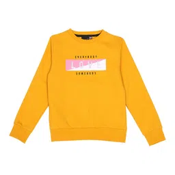 CREMLIN CLOTHING Girls Yellow Printed Sweatshirt-image-65