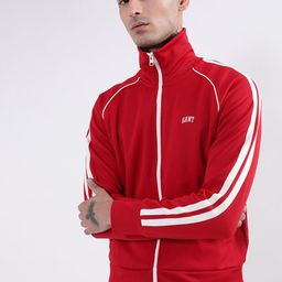 GANT Men Red Solid Open-Front Sweatshirt-picture-2