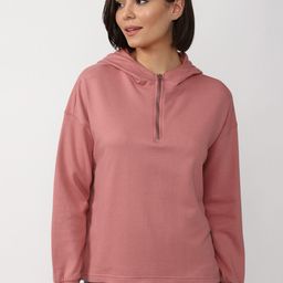 FOREVER 21 Women Pink Hooded Sweatshirt-image-22