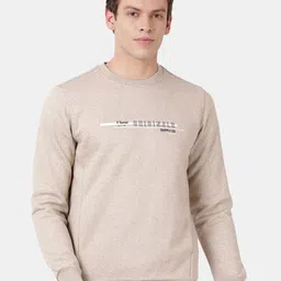 t-base Men Beige Printed Sweatshirt-image-60