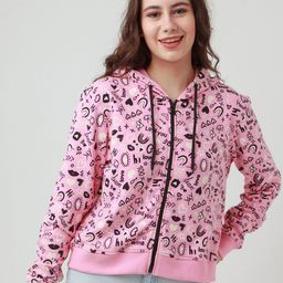 Zink London Women Pink Printed Sweatshirt-picture-35