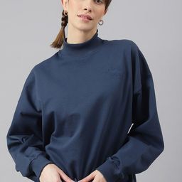 Fitkin Women High Neck Oversized Sweatshirt-image-64