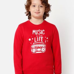 DYCA Boys Red Printed Cotton Sweatshirt-image-100