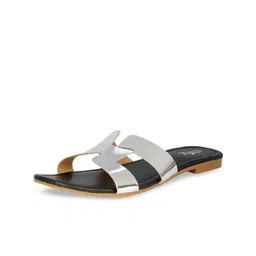 stylzrepublic Colourblocked Open Toe Flats-18