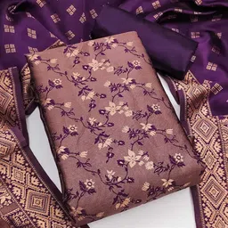 Ishin Unstitched Ethnic Motifs Woven Design Dress Material-image-34