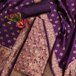 KALINI Floral Woven Design Unstitched Dress Material-picture-53