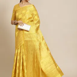 KALINI Woven Design Zari Silk Cotton Banarasi Saree-picture-37