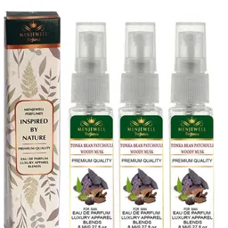 Menjewell Men Set Of 3 Yellow Tonka Bean Patchouli Woody Musk Eau De Parfum-7