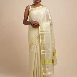 TEEJH Zari Cotton Kasavu Saree-picture-33
