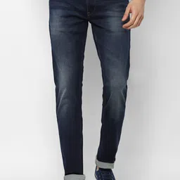 Allen Solly Men Navy Blue Skinny Fit Heavy Fade Jeans-image-64