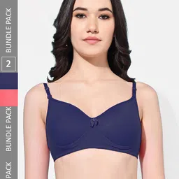 FIMS Pack of 2 Full Coverage Lightly Padded Everyday Bras With All Day Comfort-57
