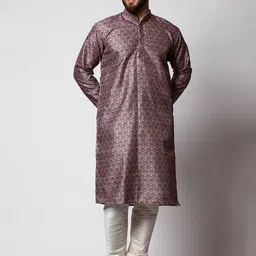 MAG Ethnic Motifs Printed Thread Work Kurta With Churidar-image-87