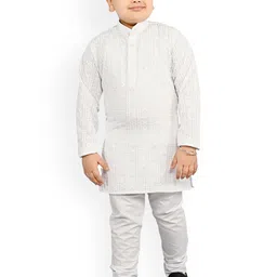 BAESD Boys Ethnic Motifs Embroidered Regular Sequinned Kurta with Churidar-90