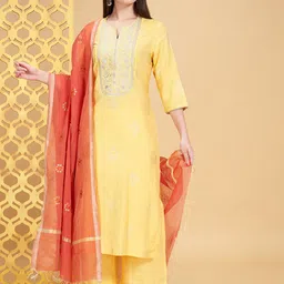 RANGMANCH BY PANTALOONS Embroidered Dupatta with Zari-picture-18