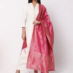 Ethnicity Ethnic Motifs Woven Design Dupatta With Zari-picture-14