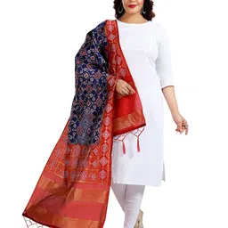 keshubaba Ethnic Motifs Woven Design Zari Dupatta-image-59