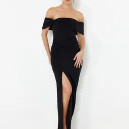 Trendyol Off-Shoulder Bodycon Maxi Dress-image-37