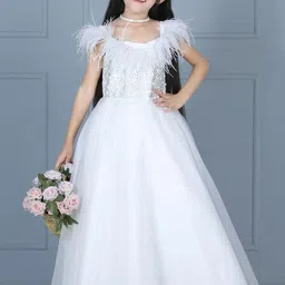 THE LITTLE CELEBS Net Maxi Dress-picture-37