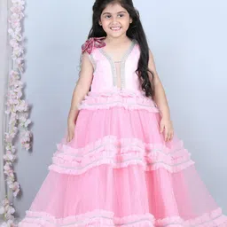 THE LITTLE CELEBS Net Maxi Dress-picture-28