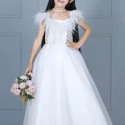 THE LITTLE CELEBS Net Maxi Dress-picture-58