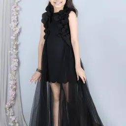THE LITTLE CELEBS Net Maxi Dress-picture-33