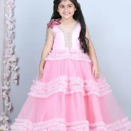 THE LITTLE CELEBS Net Maxi Dress-picture-15