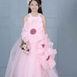 THE LITTLE CELEBS Net Maxi Dress-picture-47
