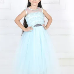 Toy Balloon kids Girls Sequined Embellished Net Maxi Fit & Flare Dress-image-97