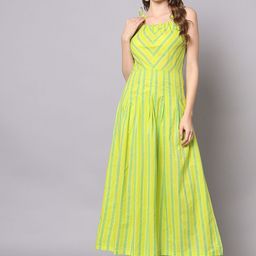 HELLO DESIGN Should Straps Ethnic Motif Printed Maxi Dress-image-95