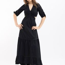 RAREISM V Neck Cut Out Tiered Maxi Dress-picture-20