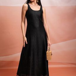 Tokyo Talkies Black Shoulder Straps Maxi Dress-image-95