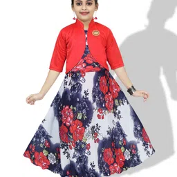 BAESD Girls Floral Printed Cotton Maxi Dress-picture-23