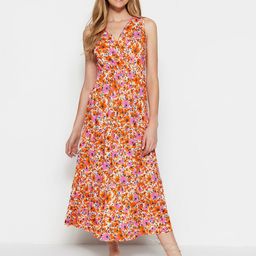 Trendyol Floral Printed V-Neck Maxi Dress-image-30