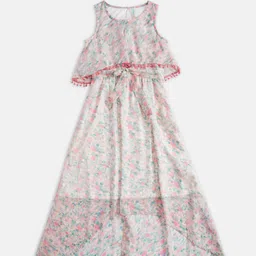 Pantaloons Junior Multicoloured Floral Maxi Dress-picture-6