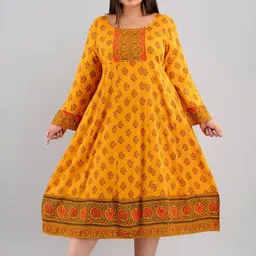 Fashion Zest Women Floral Print Flared Sleeve Maxi Dress-image-97