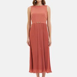 Kazo Round Neck Georgette A-Line Maxi Dress-picture-15