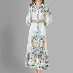 JC Collection White & Blue Floral Maxi Dress-image-45