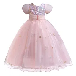 StyleCast Girls Embellished Puff Sleeves Fit & Flare Dress-picture-43