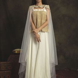 Nikita Vishakha Women Sleeveless Satin Ethnic Dress-image-11