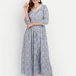 githaan Ethnic Motifs V-neck Maxi Dress-picture-57