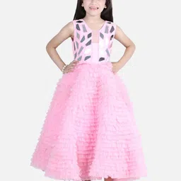 THE LITTLE CELEBS Net Fit & Flare Maxi Dress-image-22