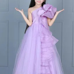 THE LITTLE CELEBS Net Fit & Flare Maxi Dress-image-55