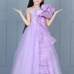 THE LITTLE CELEBS Net Fit & Flare Maxi Dress-image-13
